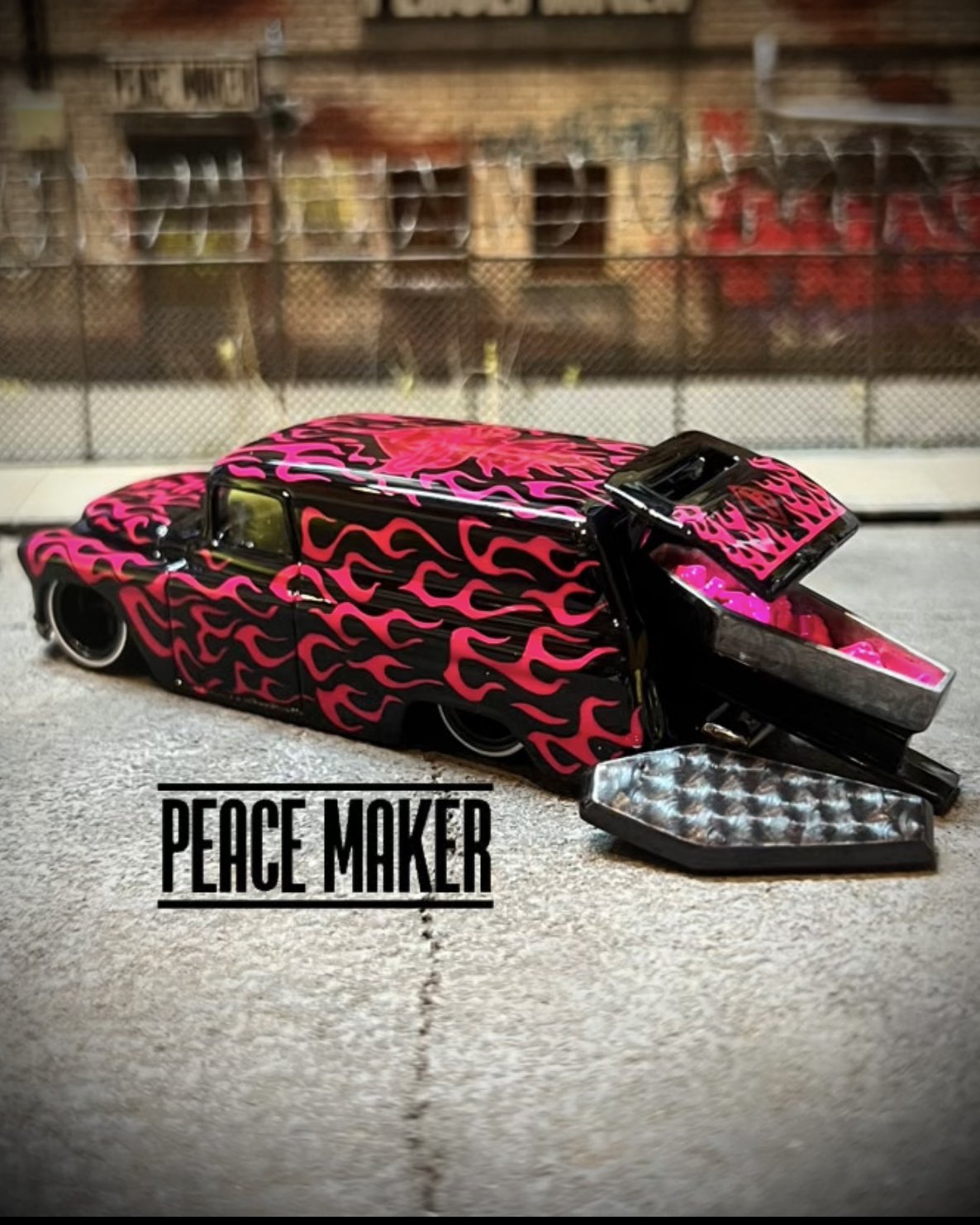 PEACE MAKER '55 Chevy Panel ホットウィール1/64 Peace Maker '55 Chevy Panel Hot Wheels 1/64 Custom Car
