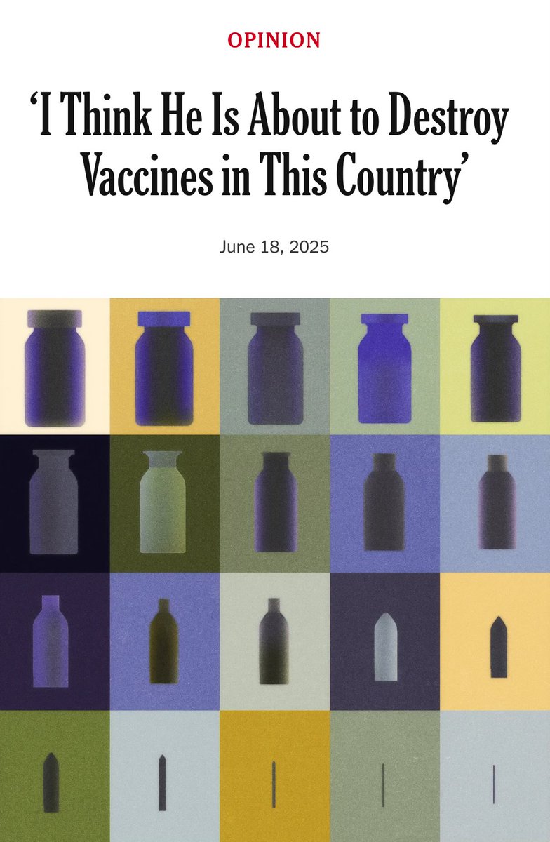 Wow. Read this sentence:
—&gt; Robert F. Kennedy Jr.’s new group of vaccine panel appointees “fails to include experts on any diseases that vaccines prevent. Or experts on vaccines themselves. Or experts on infectious-disease epidemiology. Or experts on clinical trials,”