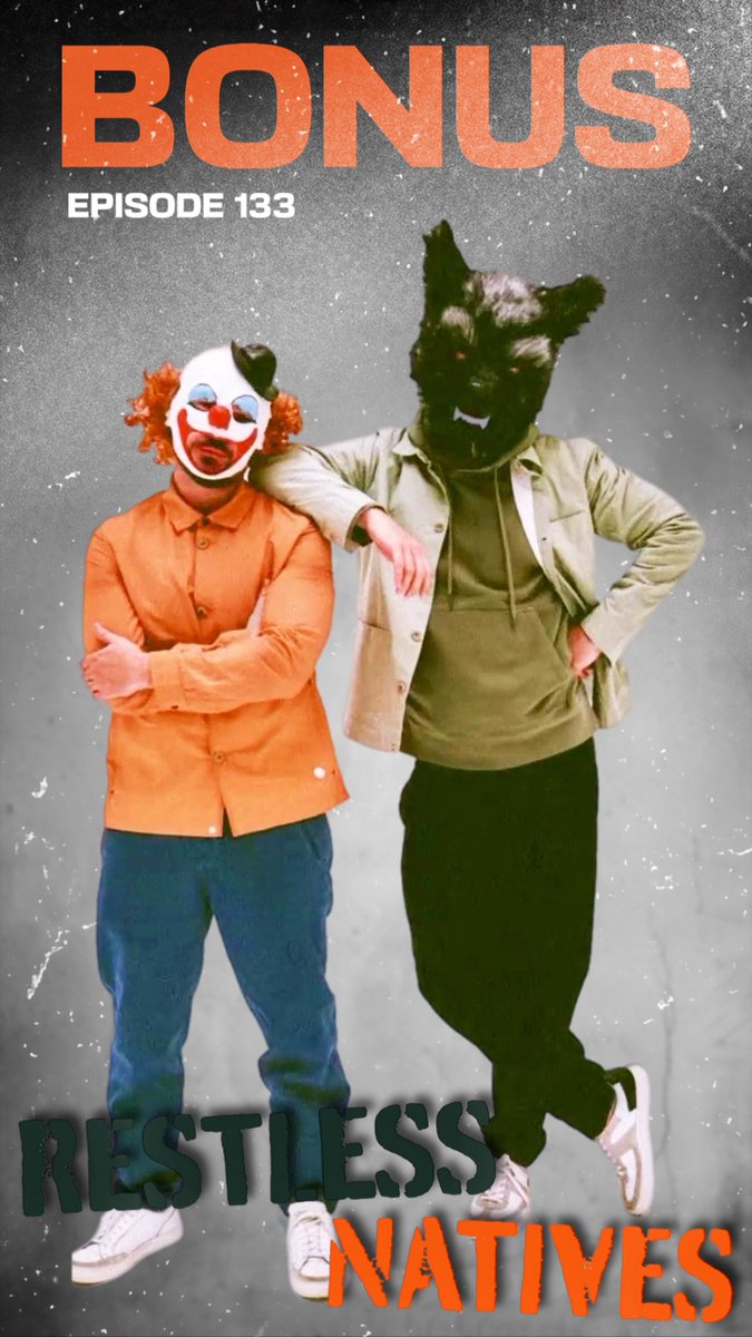 Team_Compston's tweet photo. #RestlessNatives - BONUS Ep133 OUT NOW 🤡🐺
Huzzah Shaggers!
Martin and Gordon finally get time to go through some more of your fab correspondence 😂

Get the Bonus here:
🎧 https://t.co/avoNiNtV9e

#MartinCompston @martin_compston #GordonSmart @gordonsmart https://t.co/Mj8Oh0A53f