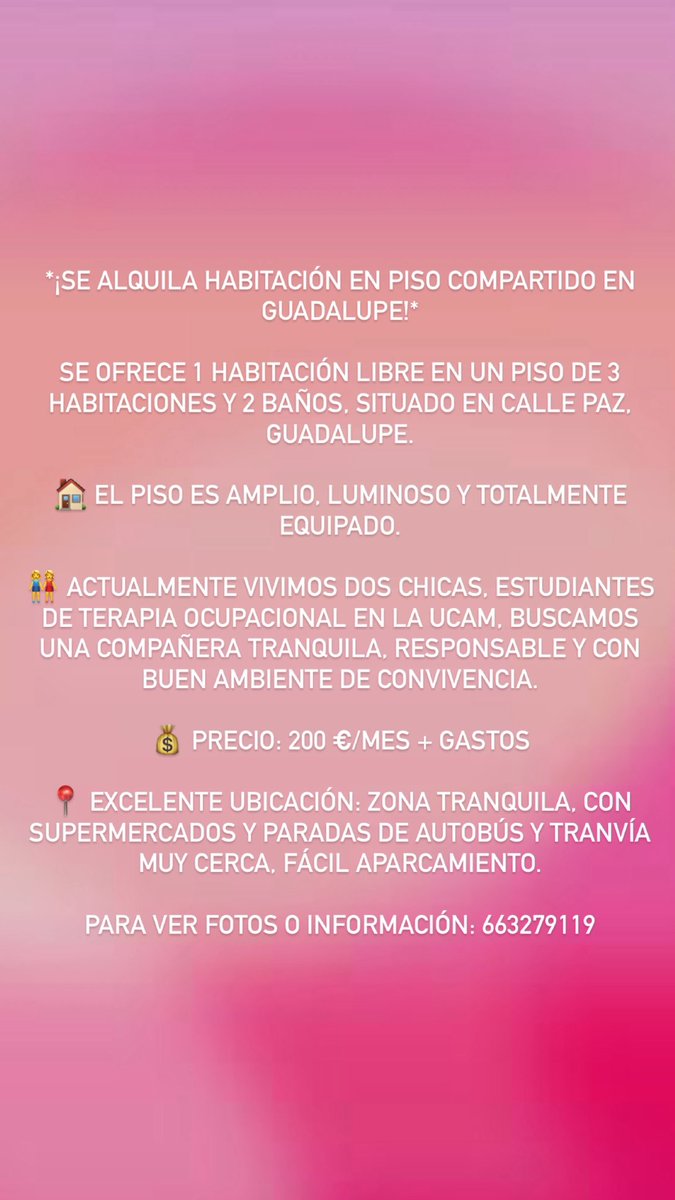 #pisomurcia #habitacionmurcia #compartir