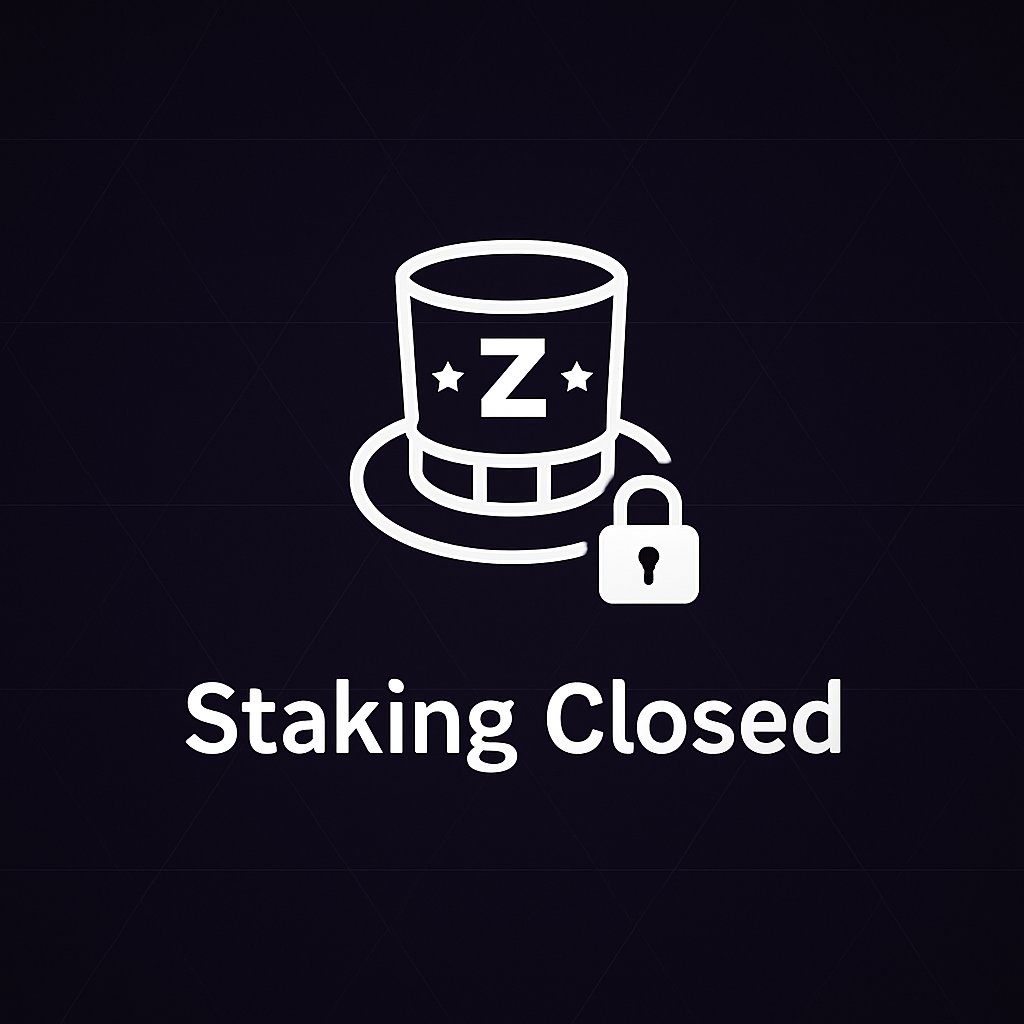 DEGENZVENTER's tweet photo. 🎩 Staking $KZ has reached its public cap.
The gates are now closed — we've entered Private Mining Mode.
Only selected wallets will continue earning rewards. 🕵️♂️
Missed it? Watch closely.
Next phase unlocks soon.
#KZ #Staking #PrivateRound #Zconomy https://t.co/FKCPCXrBJv