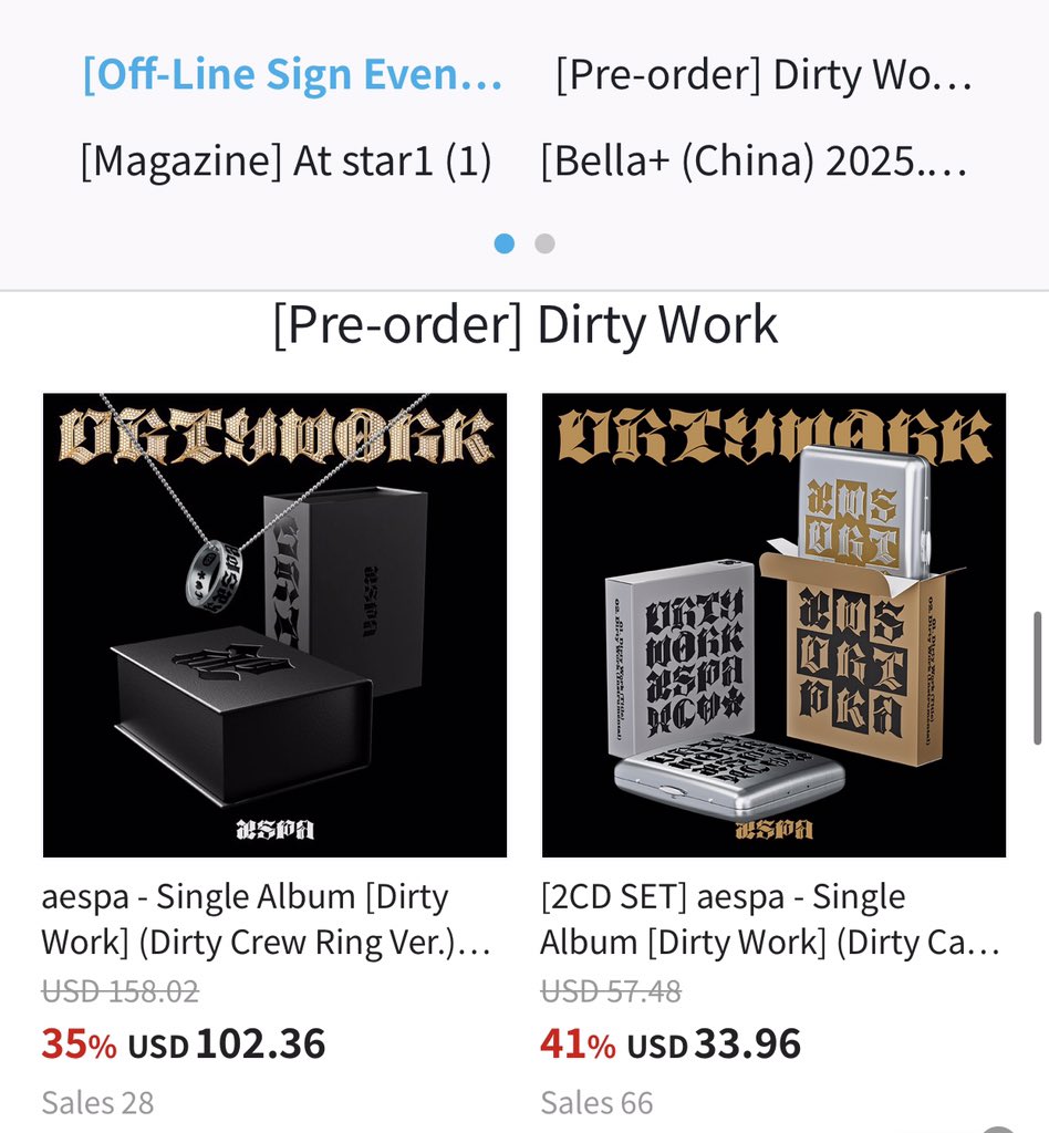 ★aespa Global Union

#Ktown4u (<a href="/Ktown4u_com/">Ktown4u_com</a>) X <a href="/3r_foraespa/">aespa 3R Stream Team 🚧</a> 

#aespa - Single Album [Dirty Work] (Dirty Crew Ring Ver.) (SMART ALBUM) has just been released! You can get a discount up to 35% when buying with Fanclub link👇🏻

Release Date: July 4, 2025 (KST)
🔗