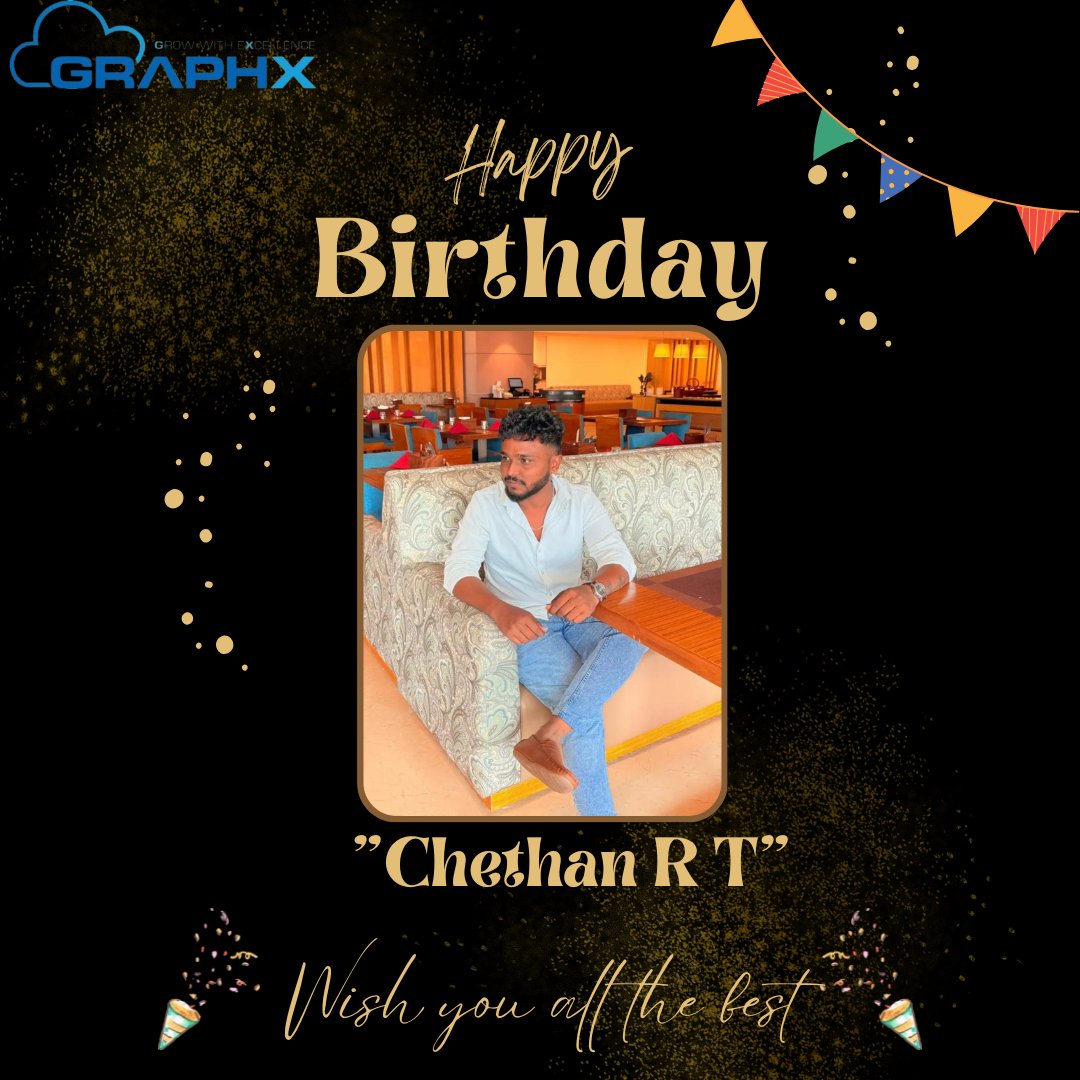 GraphxSystems's tweet image. 🎉🎈 Happy Birthday to Chethan R T! 🎈🎉
🌟 Thank you for being such a positive force in our GraphX family!
#TeamBirthday #CelebratingYou #WorkFamily #OfficeVibes #HappyBirthday #TeamSpirit #BackOffice #Graphxsystems