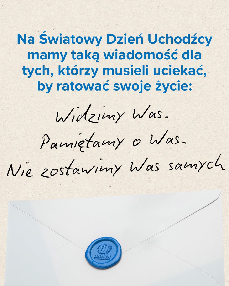 UNHCRPoland's tweet photo. W czasie gdy liczby uchodźców biją wszelkie rekordy, UNHCR wybiera solidarność, nie milczenie. 

W ten Światowy Dzień Uchodźcy, dajemy wyraz naszego wsparcia uchodźców nie tylko słowami, ale czynami, empatią i nieustającym zaangażowaniem.

#WorldRefugeeDay https://t.co/PIluk0PZF3