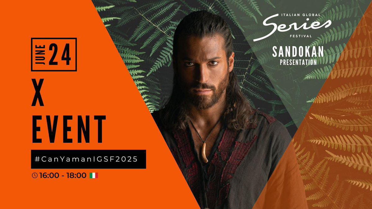 📌Gostaríamos de convidar todas para um evento no X ,juntem se a nós 
para celebrar uma prévia de  Sandokan no Festival Global de Séries Italianas  2025, com a participação de Can Yaman.🗡️⚔️🐯
#CanYaman