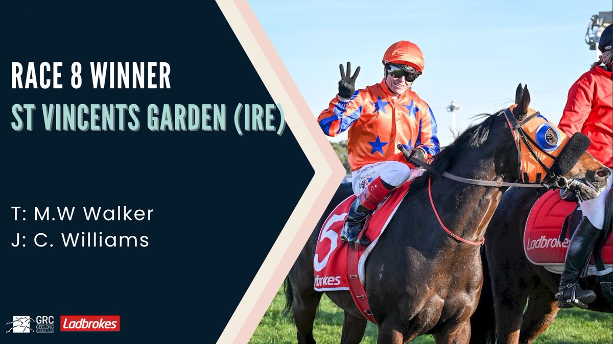 Winner Race 8 - ST VINCENTS GARDEN (IRE) T: M. Walker J: <a href="/CWilliamsJockey/">Craig Williams</a>