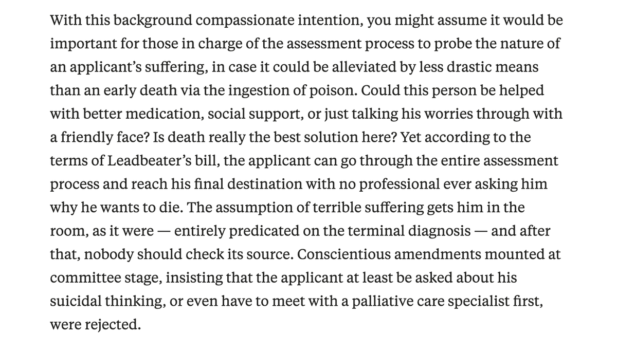 One of the main structural problems with the assisted suicide bill (there are also others) - from my <a href="/unherd/">UnHerd</a> article today. MPs must vote this dangerous thing down.  unherd.com/2025/06/when-d…