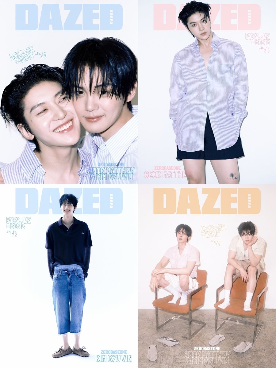 제베원 석매튜·김규빈 "가장 기억에 남는 순간? 첫 콘서트" [화보] 
#제로베이스원 #ZEROBASEONE #ZB1 #석매튜 #SEOKMATTHEW 
#김규빈 #KIMGYUVIN #화보 #데이즈드 #DAZED #iMBC연예 

석매튜는 삶의 기반에 대한 물음에 "제 인생의 베이스는 늘 똑같다. 후회 없이 사는 거다. 모두가 선택지 앞에서