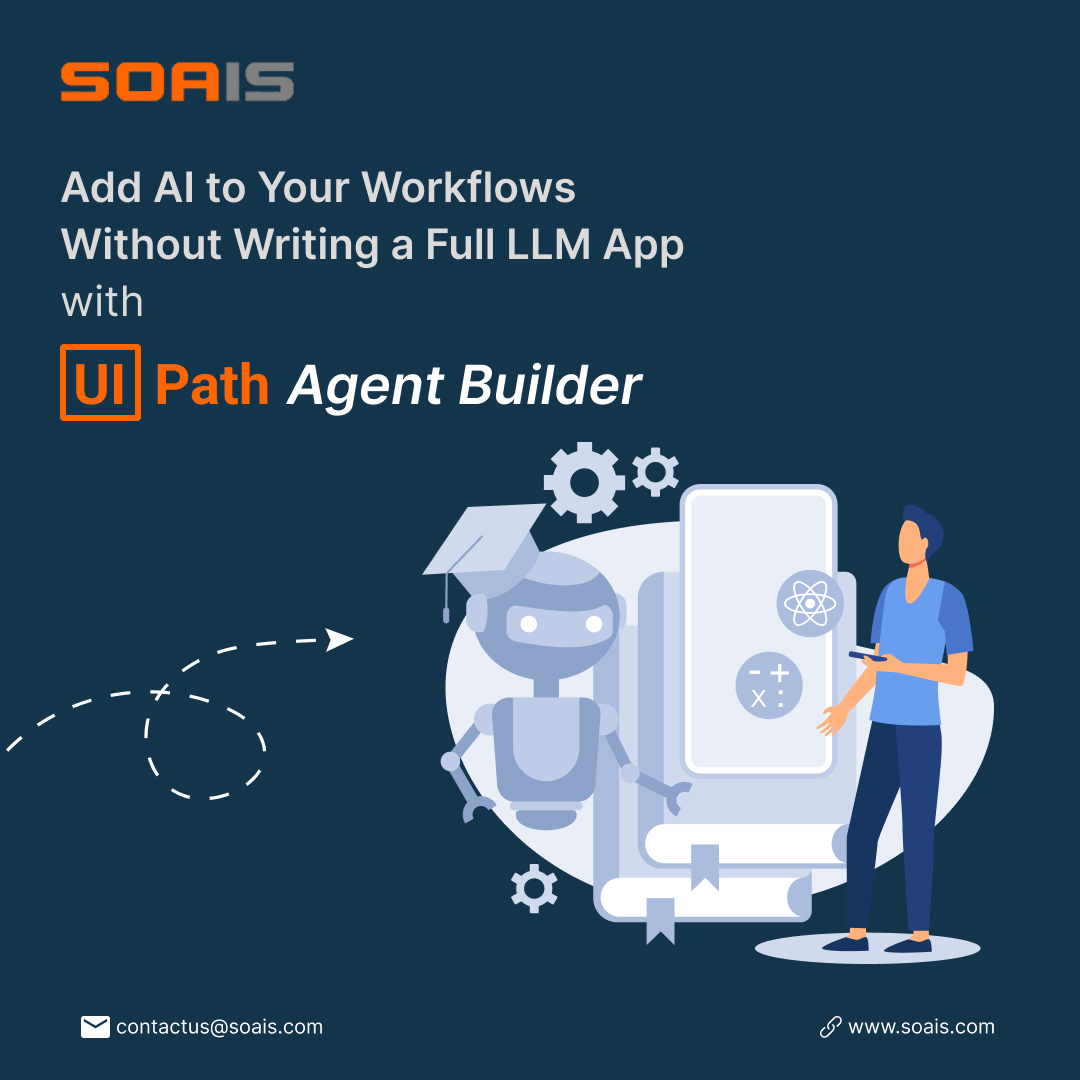 SOAISSolutions's tweet image. Need AI agents that actually work—without the hassle of building a full LLM app?

With UiPath, it&apos;s simpler than you think.

- Talk in plain English.
- Let the agent take action.
- No heavy coding. No long dev cycles.

#SOAIS #UiPath #AI #Automation #GenerativeAI