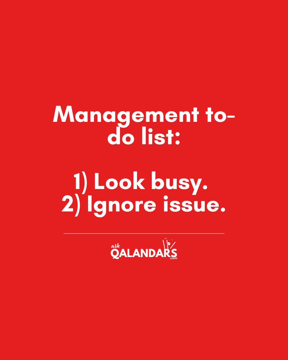 AskQalandars's tweet image. How to appear productive while ignoring real questions.

#LahoreQalnadars #AskQalandars #HonorCommitments #DilSeQalandar