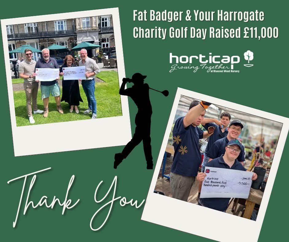 Horticap (@horticap) on Twitter photo Huge thanks to <a href="/simoncotton69/">simon cotton</a> / <a href="/fatbadgerpub/">Fat Badger</a> and <a href="/your_harrogate/">Your Harrogate Radio</a> for holding a charity golf day that raised an incredible £11,000 split between Horticap & Harrogate Neighbours! This will aid us in acquiring an electric van. #Harrogate #charity #learningdisabilities Huge thanks to <a href="/simoncotton69/">simon cotton</a> / <a href="/fatbadgerpub/">Fat Badger</a> and <a href="/your_harrogate/">Your Harrogate Radio</a> for holding a charity golf day that raised an incredible £11,000 split between Horticap & Harrogate Neighbours! This will aid us in acquiring an electric van. #Harrogate #charity #learningdisabilities