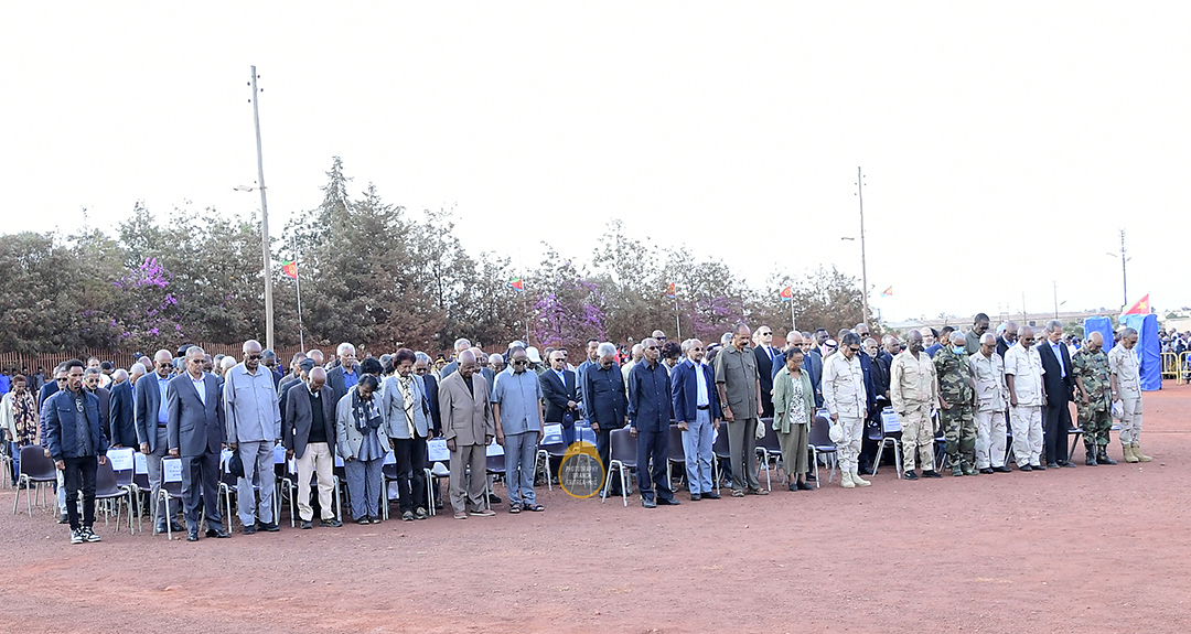 hawelti's tweet photo. President Isaias Afwerki laid a Wreath at Asmara's Patriots Cemetery in the morning hours today in tribute & remembrance of #Eritrea's heroic Martyrs. 

Ceremony included public procession from Sheda Square to the Cemetery & cultural shows on precious sacrifices paid to achieve national independence as well as to protect and preserve the country's sovereignty and territorial integrity.