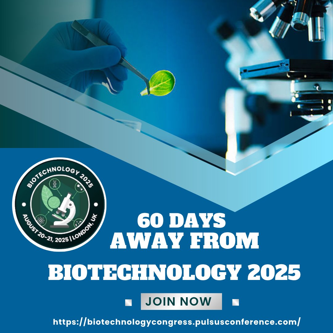 ManinaRachel's tweet photo. 🚀 60 days to go!
🔬 Step into the future at #Biotechnology2025
📅 Aug 20–21, London
🧬 Discover. Connect. Innovate.
🔗 https://t.co/VHog363kpt
#LifeSciences #FutureOfBiotech #SciEvent https://t.co/3b91jUl6PI