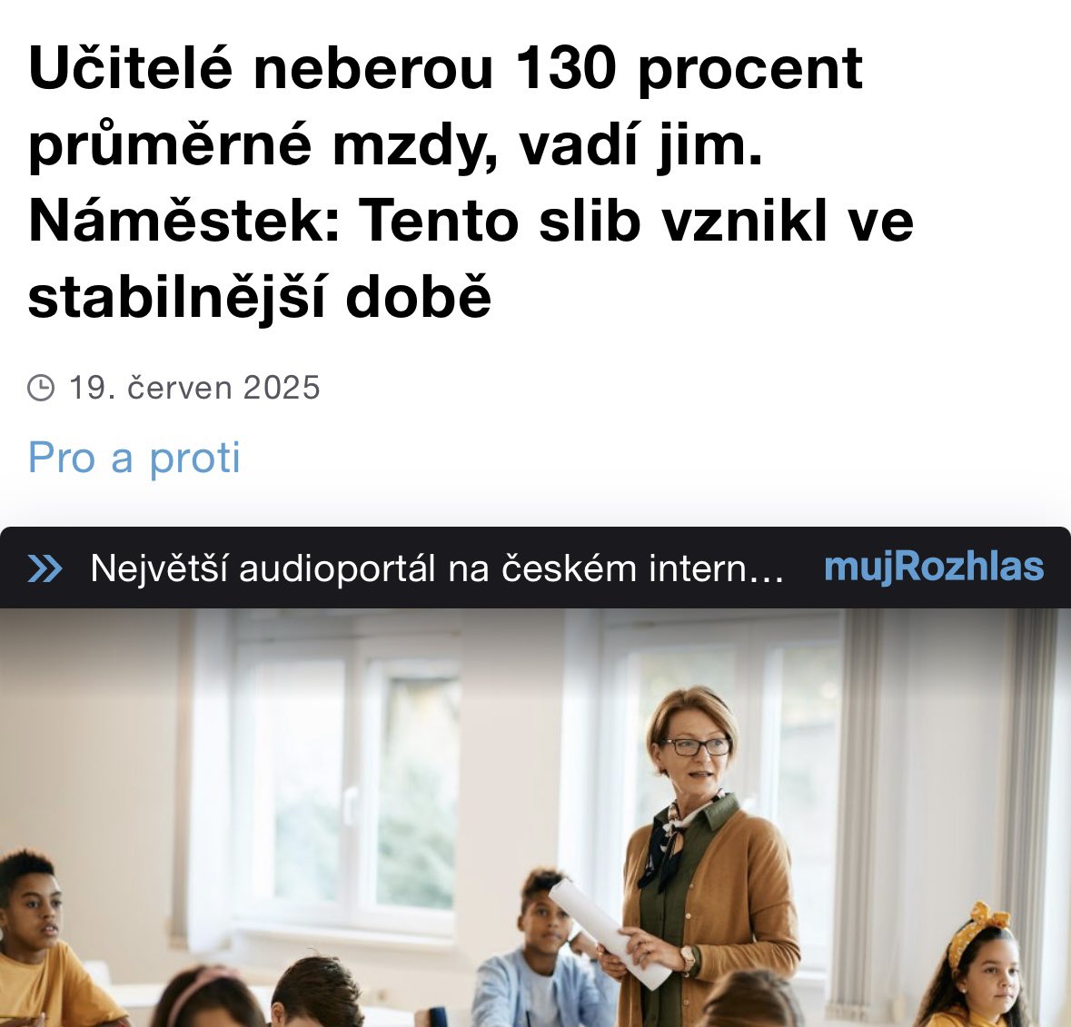 💰Naše předsedkyně <a href="/PetraMazancova/">Petra Mazancová</a> diskutovala s náměstkem ministra školství Jiřím Nantlem <a href="/jiri_nantl/">Jiří Nantl</a> v pořadu Pro a proti:

🎙️ PM: “Vláda hraje takovou hrou, že říká, že plní – a možná si to i společnost myslí, protože se to neustále opakuje. Ale ve skutečnosti tomu tak není.