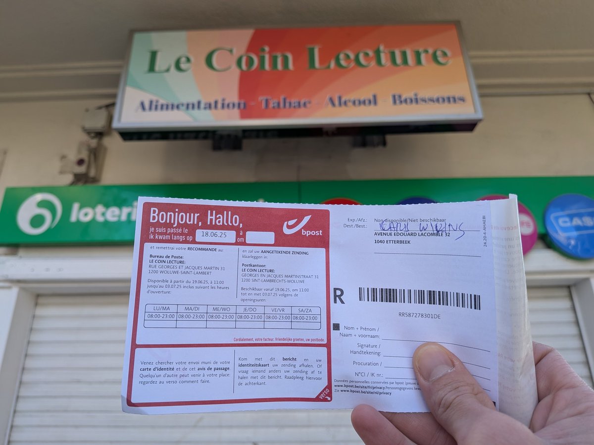 Chris_C_Wilkins's tweet image. @bpost got it wrong again
#bpost #lecoinlecture