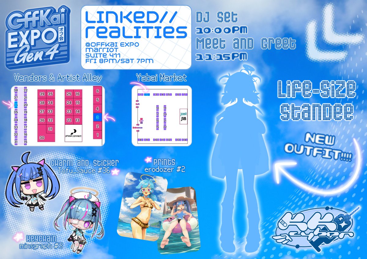 KK’s OffKai Guide for Maximum Denpa~! 🌴📶

#OffKaiGen4 is finally here! Find me at all these places… or else~! You can’t escape me this year seeder ehhehe

(,,•ω•,,)و♡