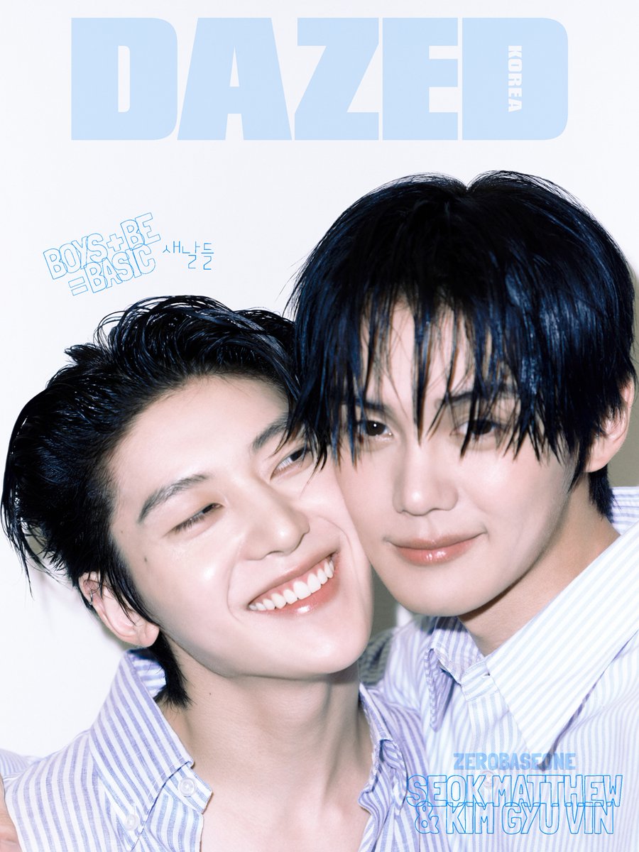ZEROBASEONE's Seok Matthew and Kim Gyuvin graced the cover of a fashion magazine with their latest unit pictorial

dipe.co.kr/2326012

#ZEROBASEONE #SeokMatthew #KimGyuvin #DAZED #제로베이스원 #제베원 #석매튜 #김규빈 #데이즈드