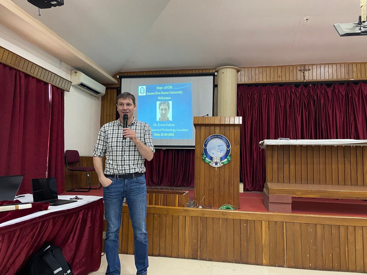 jbmshst_iitg's tweet image. Dr. Erwin Fuhrer from JBMSHST, IIT Guwahati delivered an insightful talk on Sensor Technology at Assam Don Bosco University. A great knowledge exchange on cutting-edge innovation! #IITGuwahati #SensorTech #ADBU
@MehtaFF @NaveenForChange @IITGuwahati @CfN_IITG @DirectorIITG