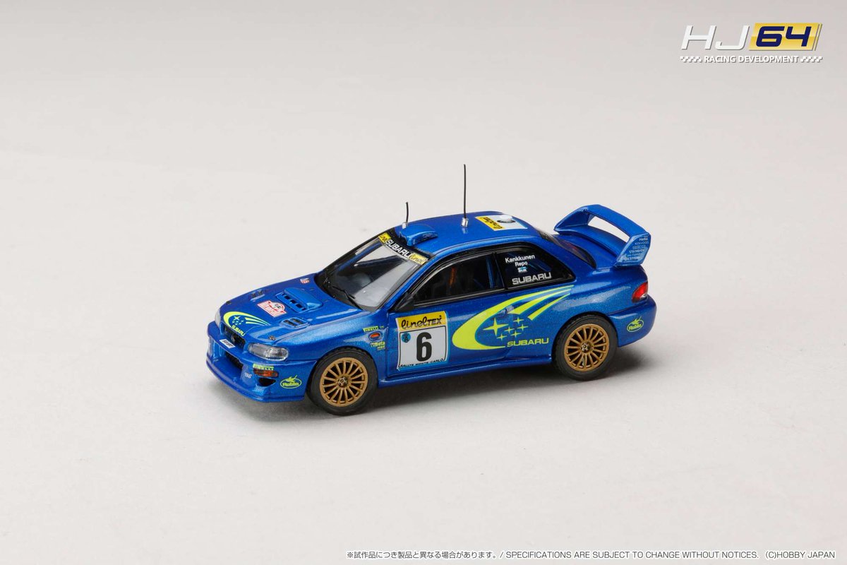 HJ_Minicar's tweet photo. 1/64 SUBARU IMPREZA WRC 1999 (MONTE CARLO)
■2-versions
■発売予定:2025年9月以降
■お取扱店・海外代理店情報
https://t.co/Dv9aft35cB
#ホビージャパン #HobbyJAPAN #HJ64 #ミニカー #STi #スバル #インプレッサ #WRC #バーンズ #カンクネン #モンテカルロ #RALLY #ラリー https://t.co/ClAZjwVtJ9