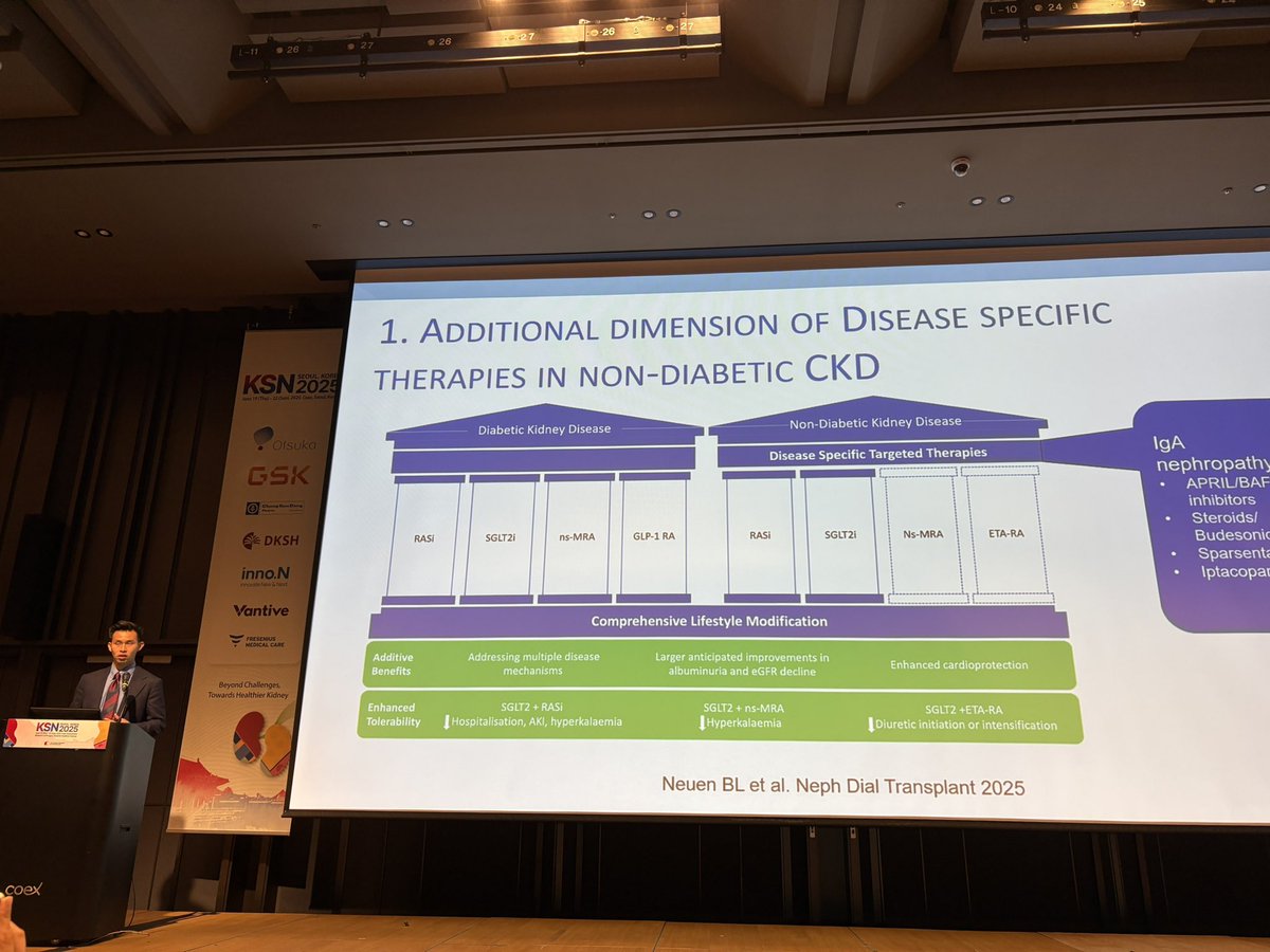 Great presentation by <a href="/brendonneuen/">Brendon Neuen</a> here at the Korean Society of Nephrology meeting! Make sure to read this review published in <a href="/NDTsocial/">NDT</a>  (academic.oup.com/ndt/article/40…)