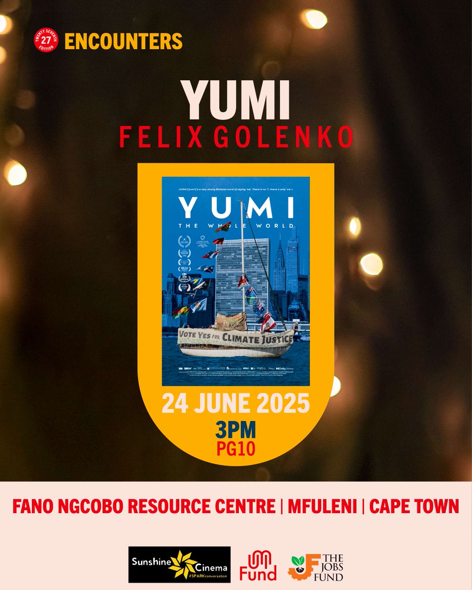 SunshineCinema's tweet photo. 🎬 Sunshine Cinema x #EncountersDoc2025!
We’re bringing the fest beyond the big cities with community screenings in:
📍Manguzi (KZN)
📍Mahikeng (NW)
📍Polokwane (LIM)
📍Mashishing (MP)
📍Cape Town (WC)
Facilitated by our powerful #IFN crew 💥
#EncountersDoc2025 #SunshineCinema https://t.co/mEcPUsdmsg