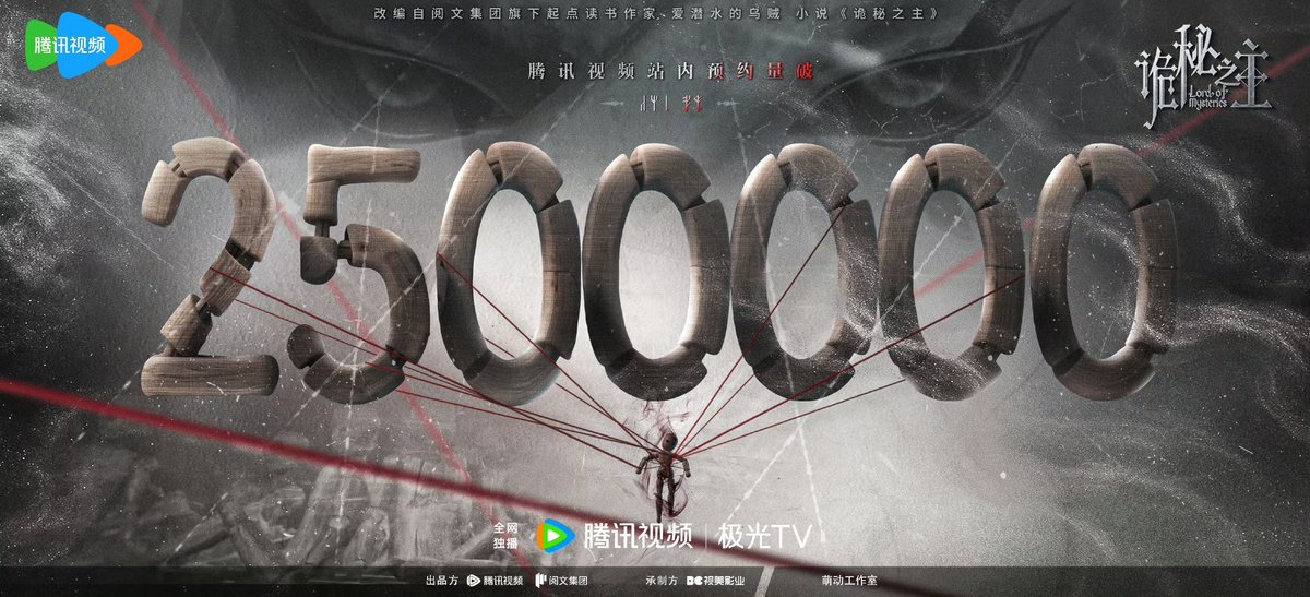 🚨| Official Key Visual for Lord of the Mysteries donghua, celebrating 2.5 Million pre-orders!

AMAZING