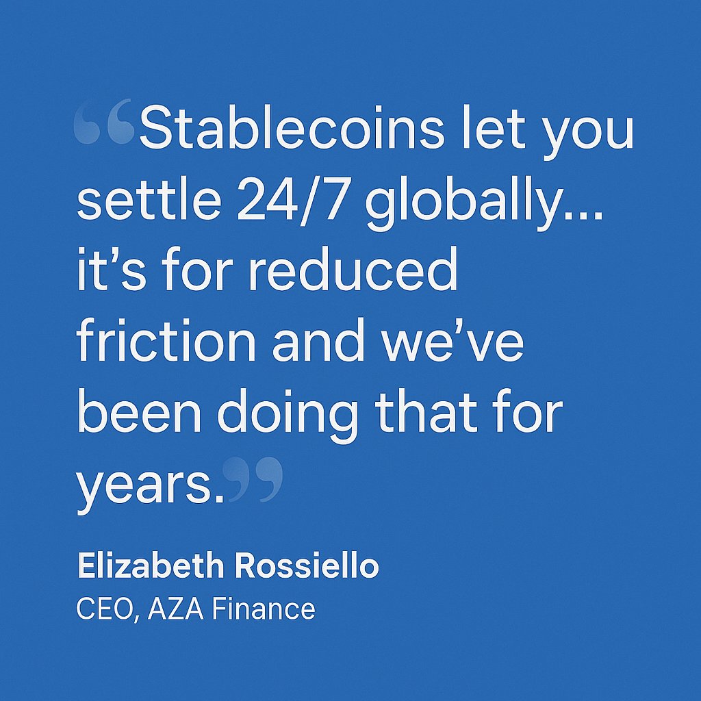 AZA Finance (@aza_africa) on Twitter photo “Stablecoins let you settle 24/7 globally... it's for reduced friction and we've been doing that for years.”
<a href="/e_rossiello/">Elizabeth Rossiello</a> on the London Fintech Podcast breaks down how @azafinance built FX infrastructure across Africa. 🧵 “Stablecoins let you settle 24/7 globally... it's for reduced friction and we've been doing that for years.”
<a href="/e_rossiello/">Elizabeth Rossiello</a> on the London Fintech Podcast breaks down how @azafinance built FX infrastructure across Africa. 🧵