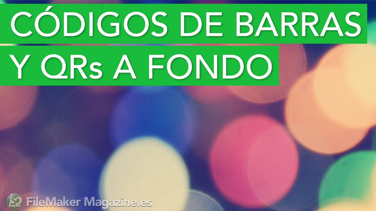 Nuevo vídeo: Códigos de barras y QRs a fondo.
(Vídeo gratuito)
bit.ly/cbqrfm
#muchoFileMaker
#filemaker 
#QR #barcode