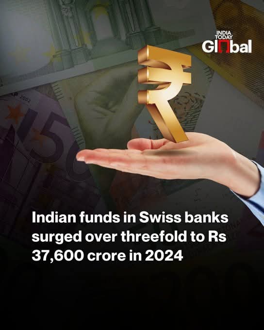 बधाई भारत !
भारतीय इतने धनवान हो गए कि भारत के बैंक कम पड़ गए। 
#money #moneyinthebank #Swiss