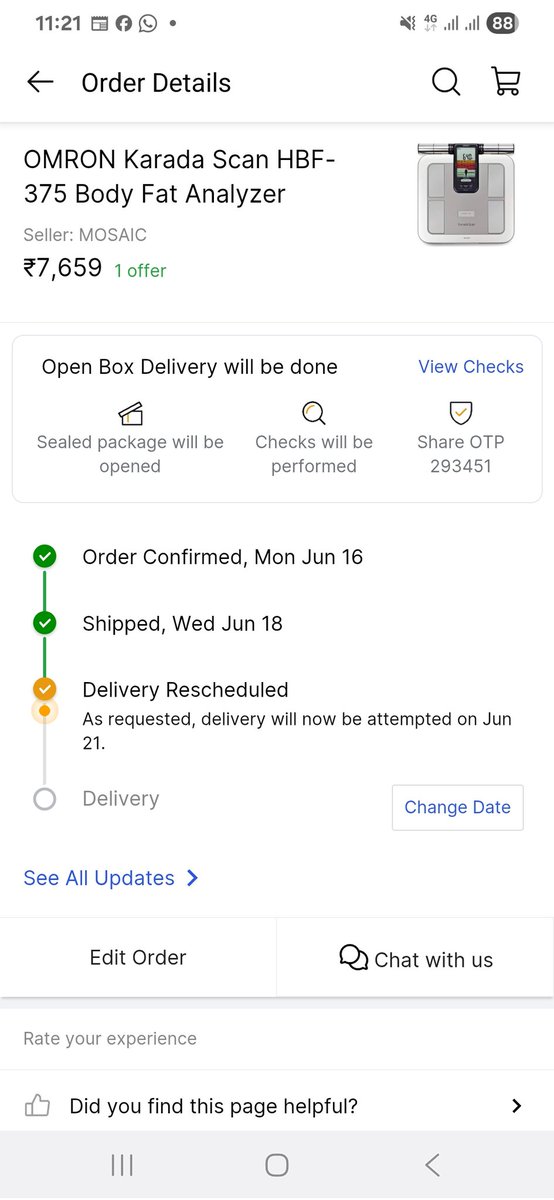 IMRahulKoshti's tweet photo. It's alarming situation @Flipkart
Facing repeated delivery issues with Flipkart. Delivery partners reschedule as per their convenience, and @flipkartsupport just loops automated messages. Disappointing experience lately. I had intuition yesterday and raise the concern, No Result. https://t.co/ickOD6BOos