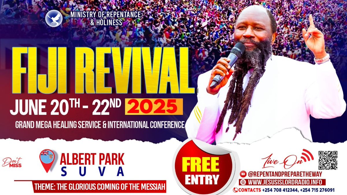 #FijiWordConference
ALL NATIONS MUST REPENT BEFORE THE MESSIAH COMES