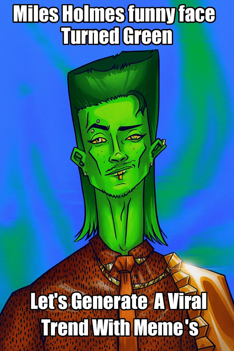 ElSalzi's tweet image. &quot;When Miles Holmes turned green, the internet turned wild.💚
Drip level: Alien Rockstar. 🚀✨
Ready to break the algorithm?&quot;

#mileshomes #classof2082  @TheBlockBookapp