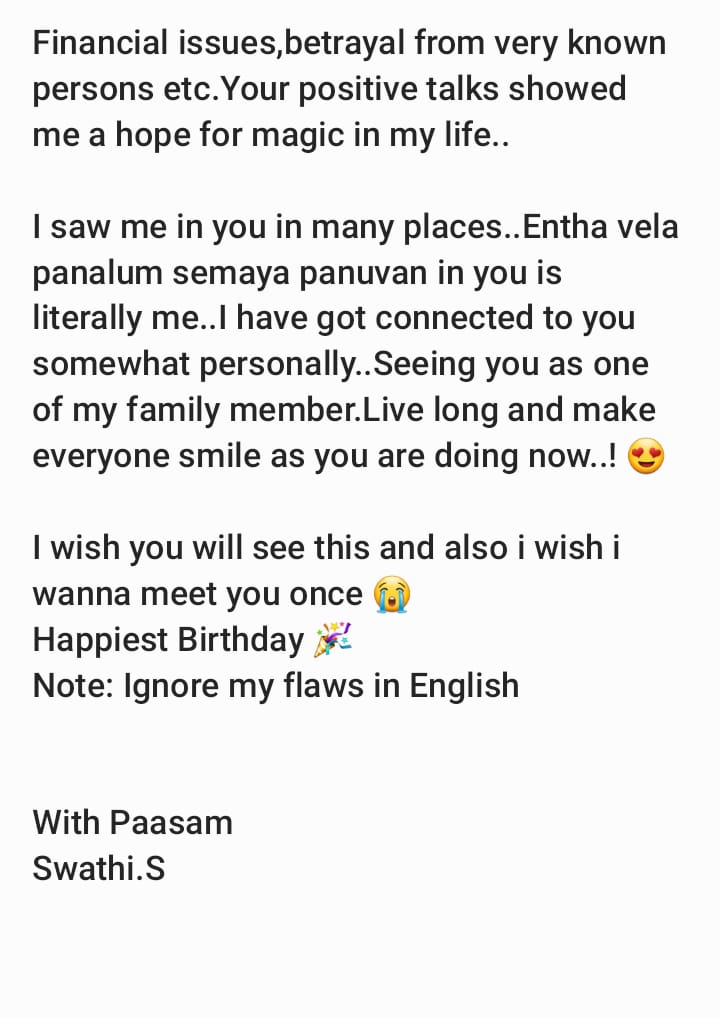 Happiest Birthday <a href="/RJ_Balaji/">RJB</a> anna 💜 I hope you will see this message 🙂I Couldn't resist myself from posting this 😭 You means alot to me 🙏🏻

Wishing you the best year ahead 🎉 💜 Seekram movie lam mudchit Podcast ku vanga 🤌🏻

#Suriya45 | <a href="/Suriya_offl/">Suriya Sivakumar</a>
#RJBalaji #Karuppu