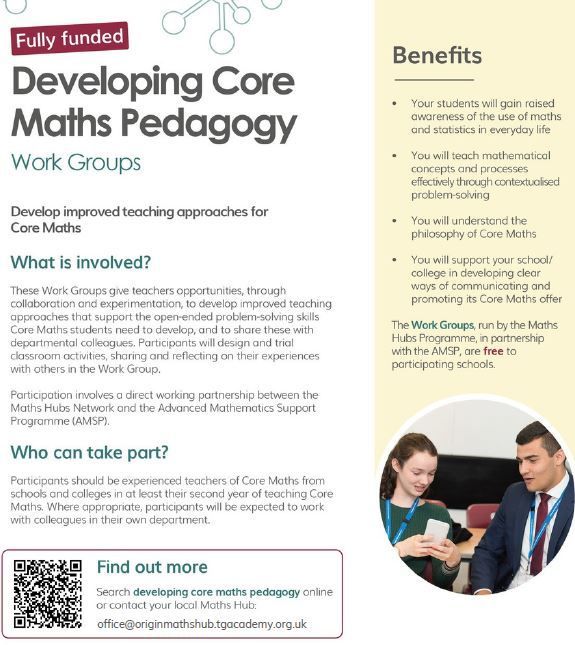 🎉 Looking forward to hosting the final 'Developing Core Maths Pedagogy' Workshop at Tudor Grange Academy, Solihull today. 

For more information on this programme and to sign up for next year, head to our website - buff.ly/CqGYkYO 

#CoreMaths #FullyFunded