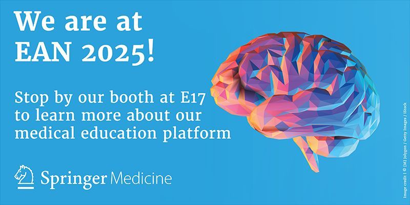 Stop by our booth at E17 to learn more about Springer Medicine and how we can support your ongoing medical education.

Not able to attend? Find out more about us here 👉 buff.ly/9HeZz1f 

#EAN2025 #MedEd #NeuroTwitter
