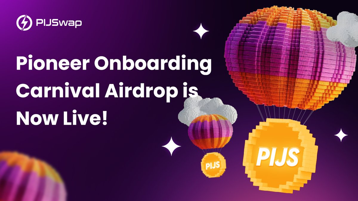 PIJSwap_Labs's tweet image. 🎉Pioneer Onboarding Carnival Airdrop is Now Live!
Hey #PIJSwap Fam 👋
The Pioneer Onboarding Carnival Airdrop 🎁
is now officially LIVE and being distributed!
🕒 This round of airdrops is expected to be fully completed within 8 hours.📍 Eligible users can head to the Personal…