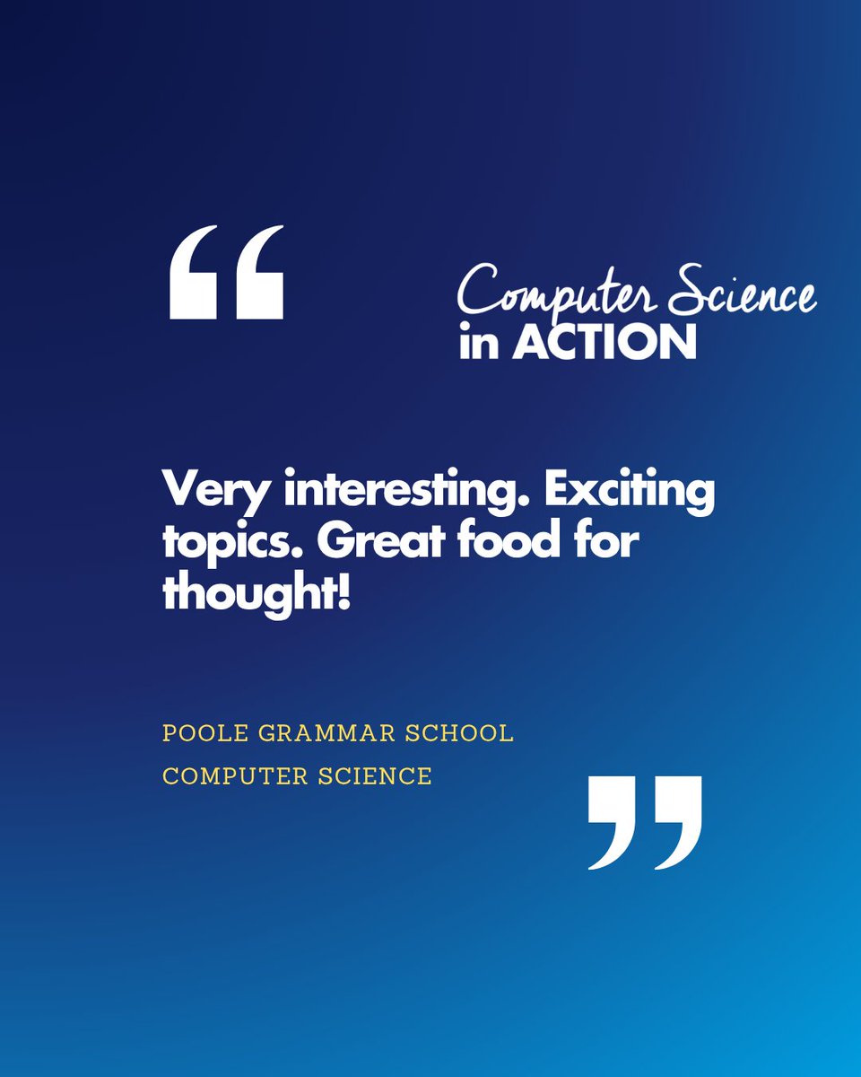 edu_in_action's tweet image. #FeedbackFriday 💬
Our A-Level Computer Science in Action days have been packed with code, creativity, and cutting-edge ideas!
#CompSciInAction #ALevelCompSci #TeacherVoices