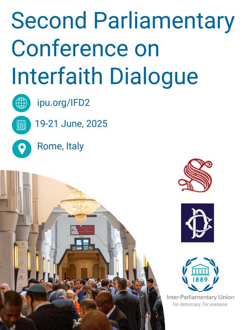 The General Debate: Parliamentarians in dialogue with religion and belief: Strengthening trust and embracing hope for our common future is starting now at #IPU's Second Parliamentary Conference on Interfaith Dialogue.

Follow #interfaith and watch live
➡️ipu.org/IFD2