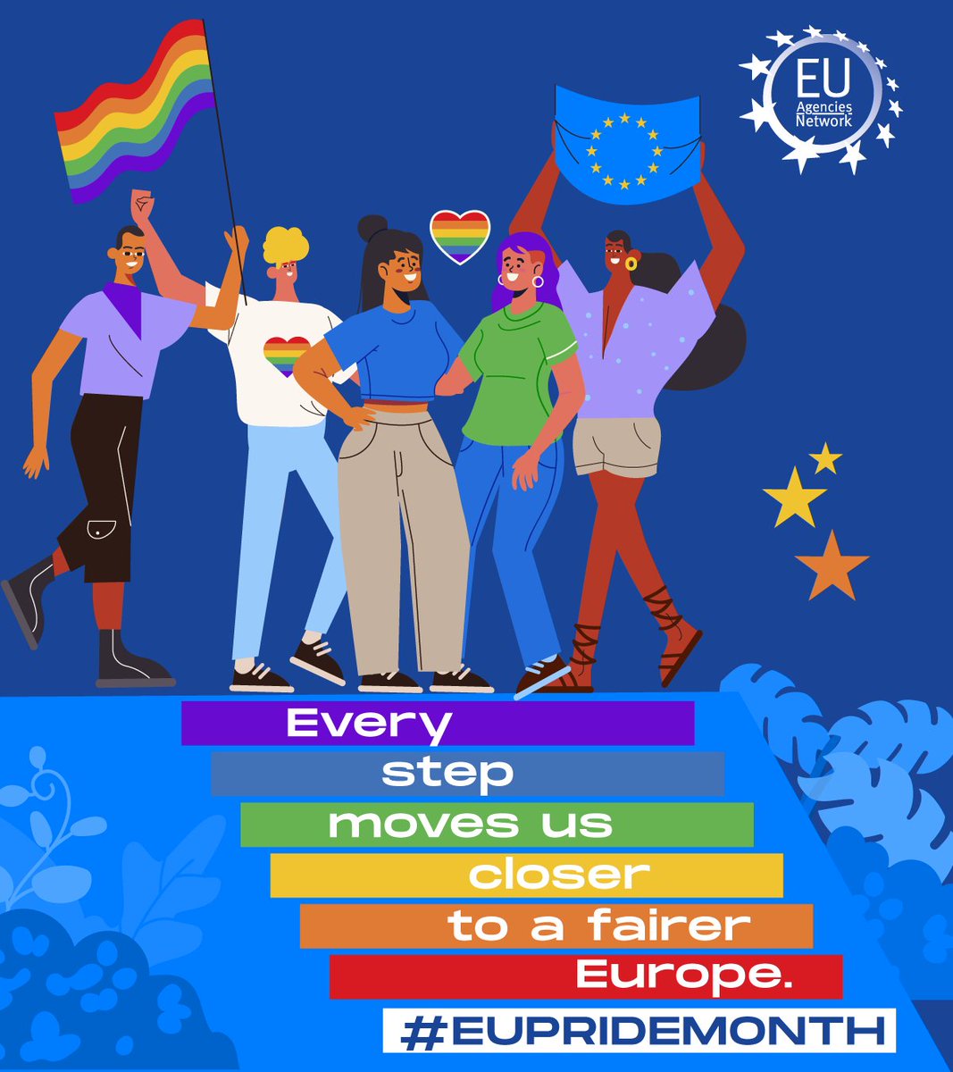 🏳️‍🌈 Pride Month is here! We celebrate progress made and the journey ahead.

Equality isn’t instant. Ιt’s built daily, step by step, action by action.

#EUAgencies unite to protect the rights, safety &amp; dignity of LGBTIQ+ people across Europe.

#EU4LGBTI #EUPrideMonth #EUAN