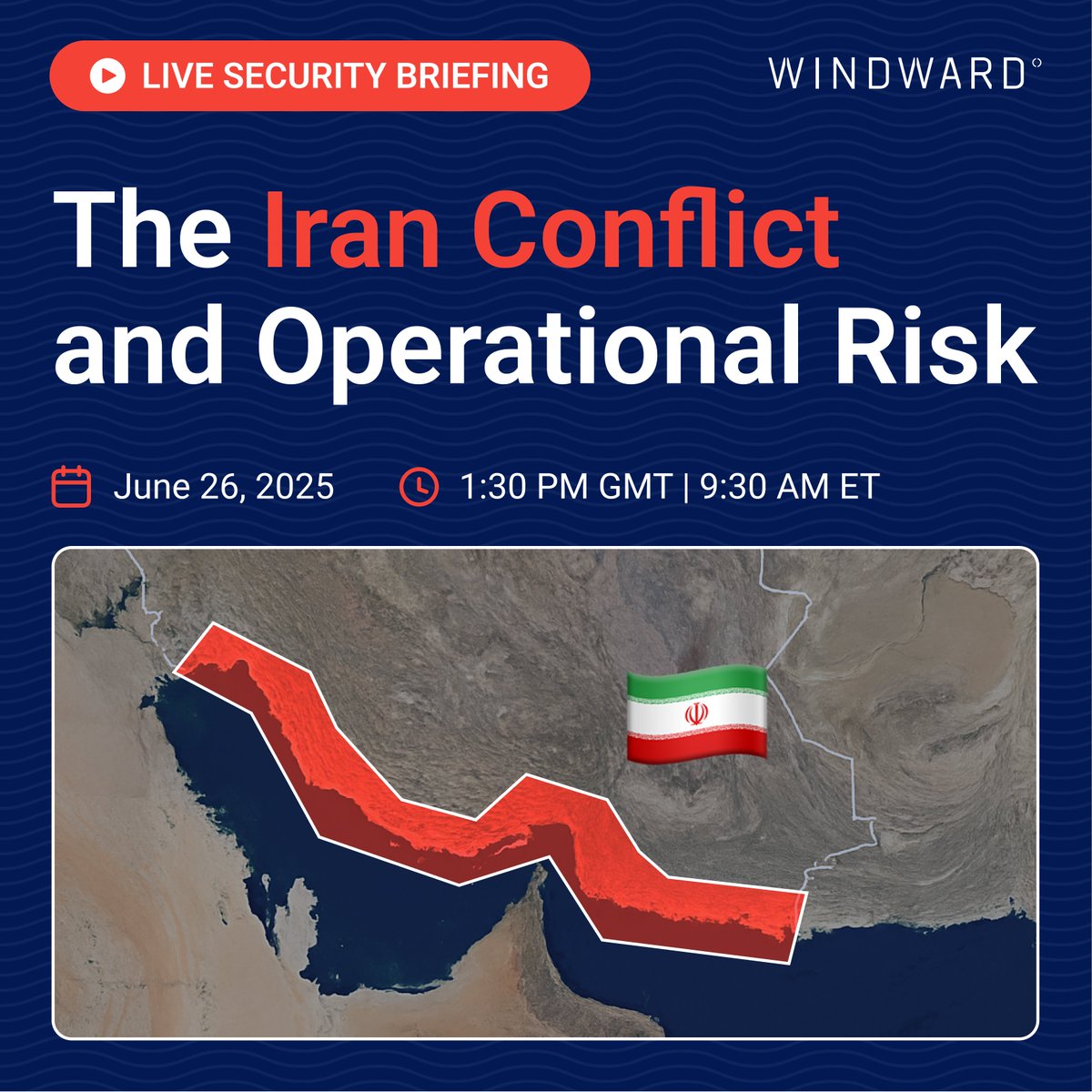 As the Iran conflict escalates, we’re hosting a live security briefing to help you navigate mounting threats across key maritime trade lanes.

Strait of Hormuz transits have dropped 20% in a single week. GPS jamming is disrupting over 1,000 vessels, freight rates are surging, and