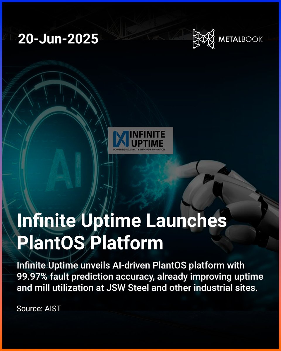 MetalbookIndia's tweet image. Weekly Industry Highlights: Steel, Tech &amp;amp; Infrastructure Moves | 20th June 2025

#SmartManufacturing #AssetMonetization #NHAI #PlantOS #UptakeAI