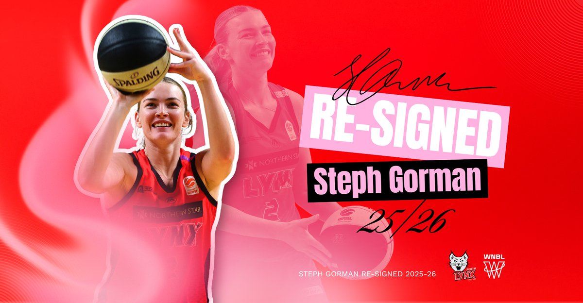 Steph's back in red ❤️

Bring on season 2025-26 💪

READ | wnbl.com.au/perth/news/gor…