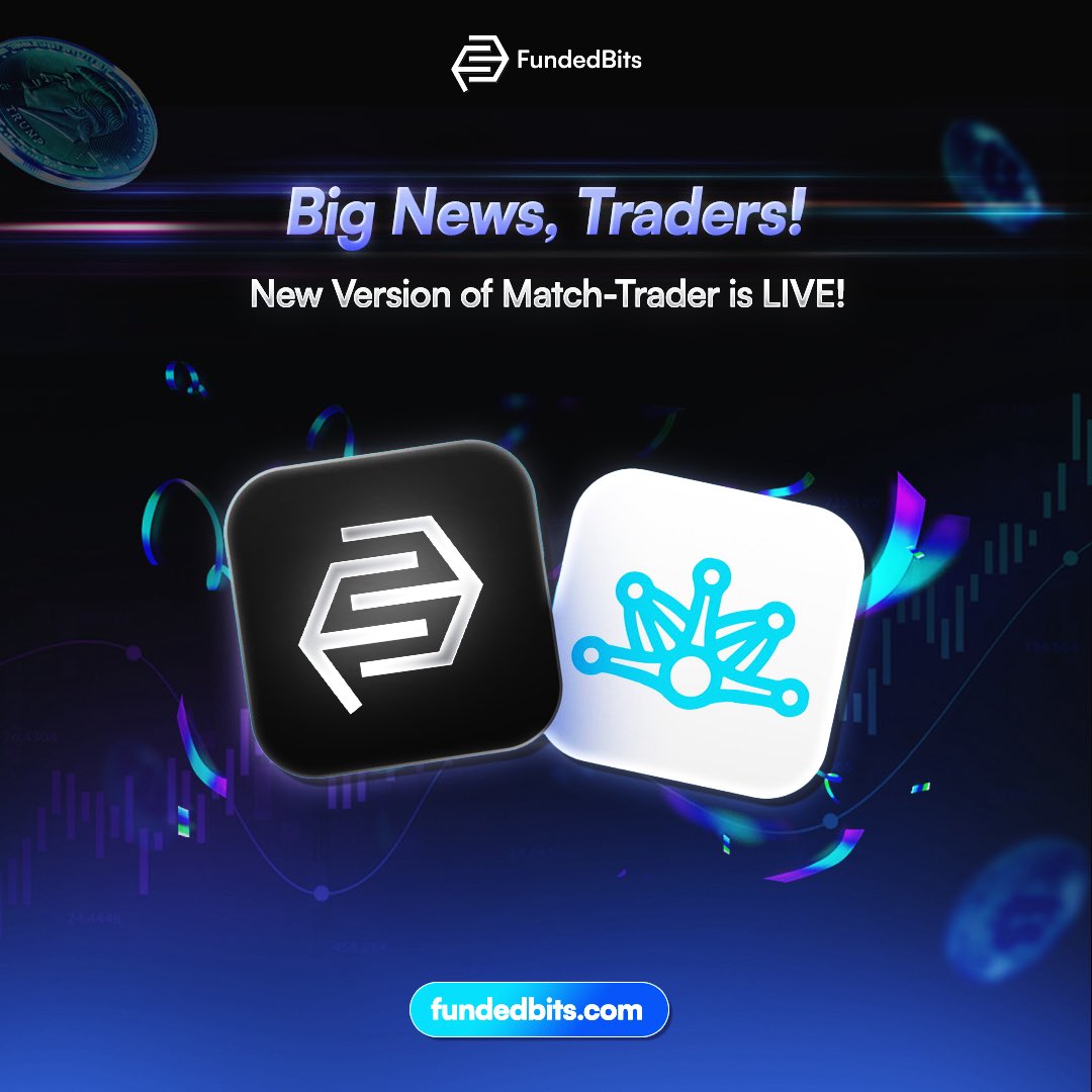🚨 BIG UPDATE — NEW MATCH TRADER IS LIVE! 🚨

The upgraded version of Match Trader is now officially LIVE on @FundedBits! 🔥

Here’s what’s new:
✅ Faster execution speeds
✅ Cleaner, more intuitive UI
✅ Improved performance on both web + mobile
✅ Seamless experience for crypto