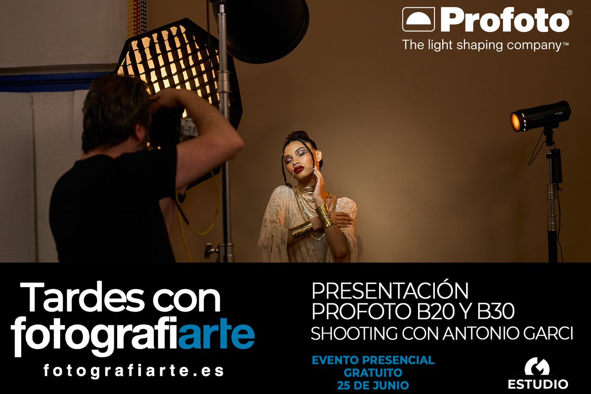 La semana que viene miércoles 25 📢 Estaremos con Profoto 🔥 en un taller gratuito 👀 para presentar el B20 y B30 ‼ Las plazas son limitadas asi que cuidado 👇👇👇

fotografiarte.es/academia/curso…

#taller #cursos #fotografia #focos #novedades #profoto