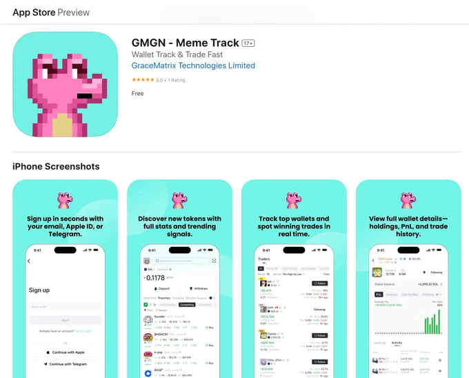 🚨 BREAKING: "GMGN Lancia 'Meme Track': L'App per iOS per Scoprire e Condividere Meme!"