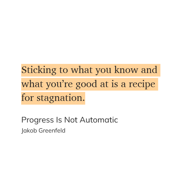 rahul_kmr_'s tweet image. When we only do what we’re already good at, we stop evolving.

This quote by @jakobgreenfeld  is a reminder to seek discomfort, chase challenges, and lean into the unknown — because that’s where real progress lives.