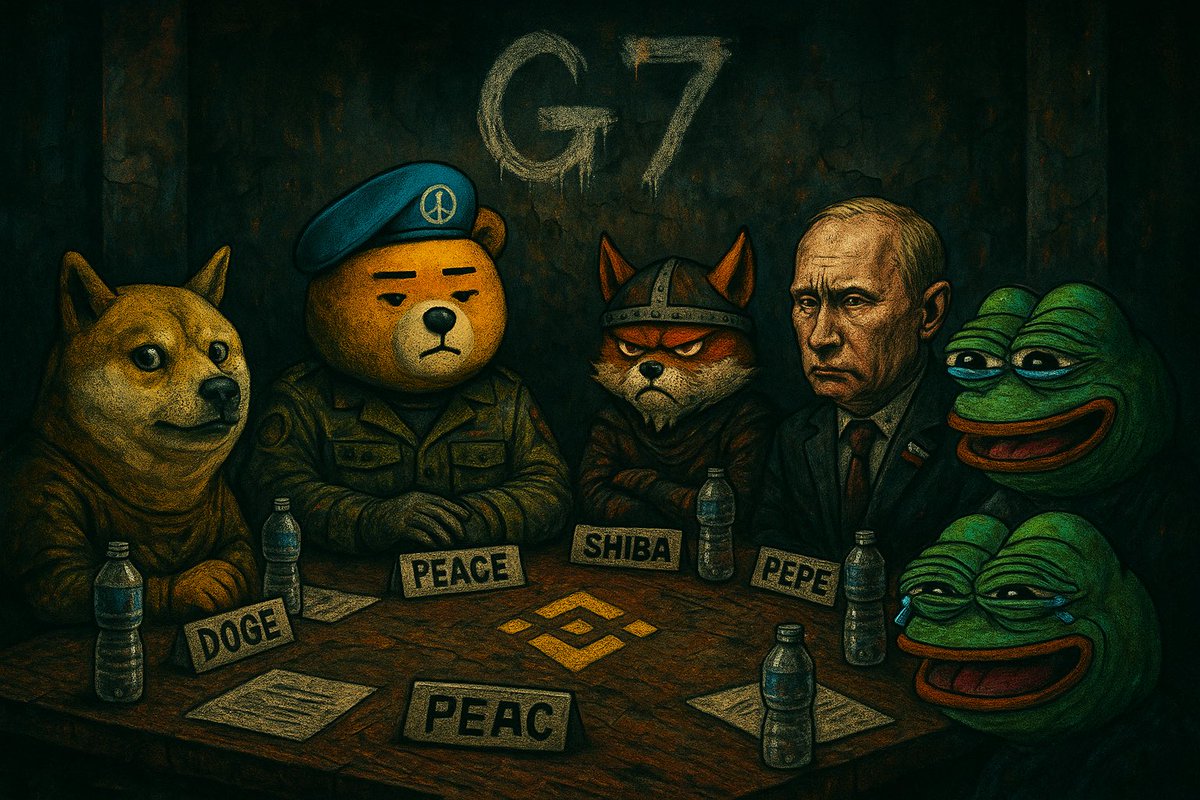 #peaceBear leads the meme coin delegation: DOGE, SHIBA, FLOKI, PEPE meets Putin.  
Topic: Ceasefire - Start pumping 

No more downtrend, only peace &amp; memes soaring to the sky!