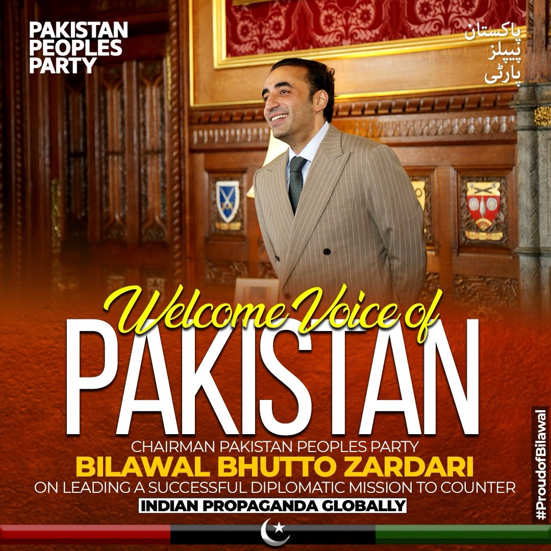 Chairman PPP <a href="/BBhuttoZardari/">BilawalBhuttoZardari</a> returns to Karachi today at 7:30 PM after powerfully championing Pakistan’s case on the global diplomatic front. A historic welcome awaits Chairman Bilawal Bhutto Zardari as the nation celebrates his impactful leadership.✌️🇱🇾
#ProudOfBilawal