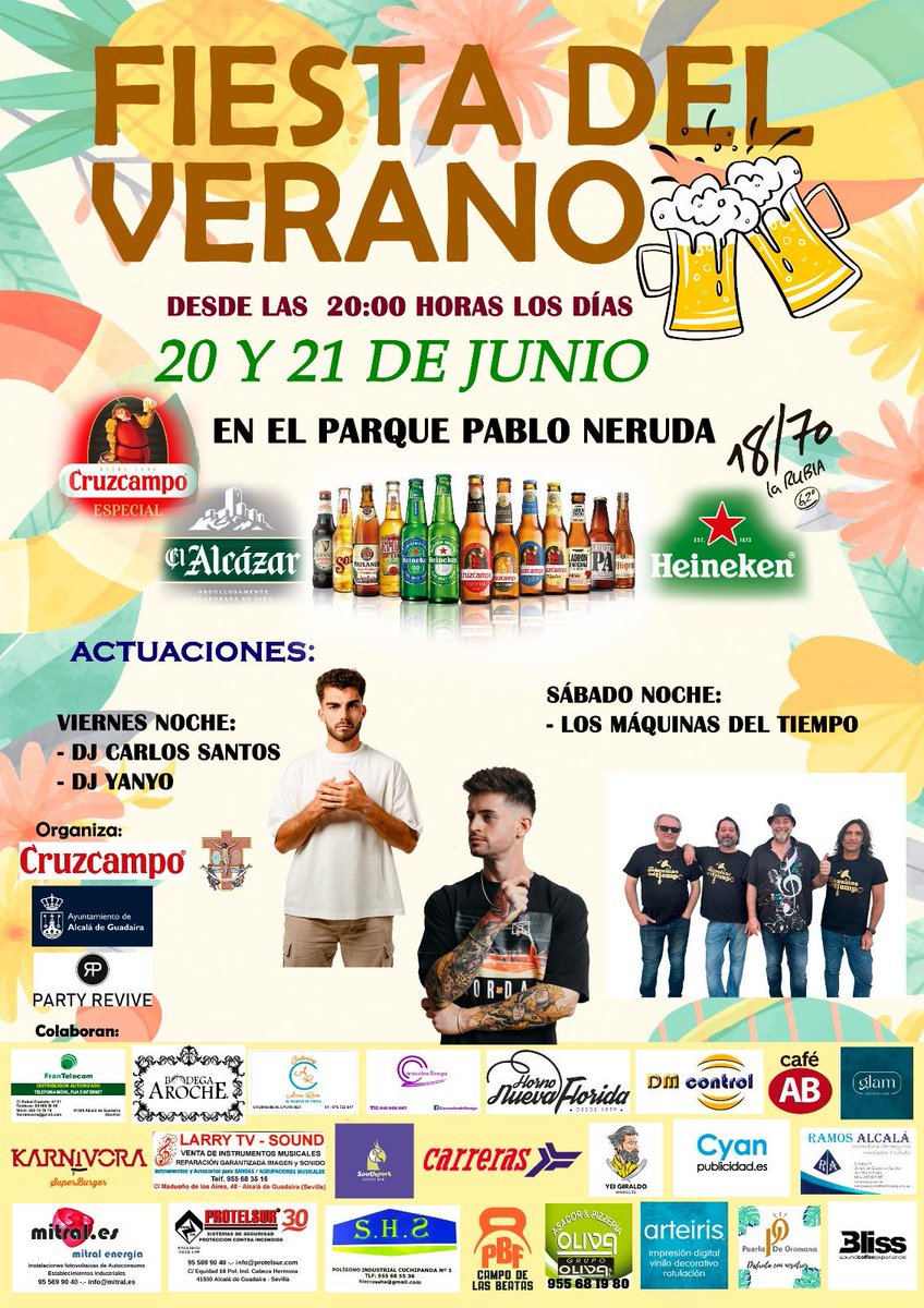 🌞 ¡Hoy arranca la Fiesta del Verano!
Te esperamos hoy y mañana en el Parque Pablo Neruda (frente a la parroquia del Campo de las Beatas) para disfrutar de música, buen ambiente y buena comida.

🎉 No te lo pierdas… ¡el verano se vive aquí!
