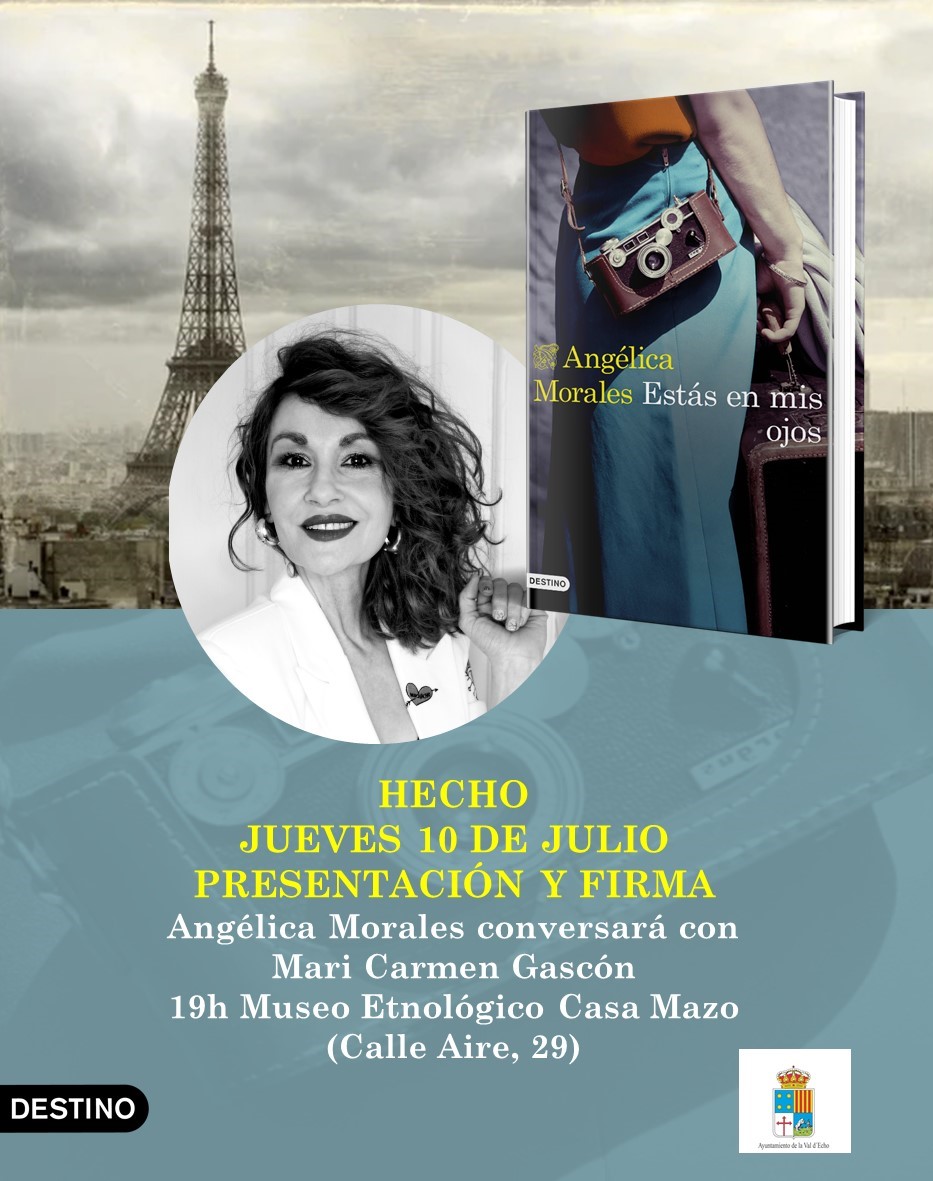 AGENDA ¡Hecho!

<a href="/poeta_angelica/">Angélica Morales</a>  en conversación con Mari Carmen Gascón.

📚#EstásEnMisOjos.

"Una mujer que transformó la fotografía en una pasión vital y culminó su sueño al fundar su propia agencia en París."

🗓️Jueves 10⏰19:00h
📍Museo Etnológico Casa Mazo